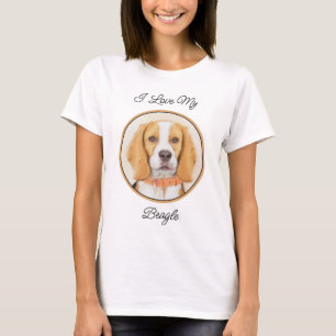 Camiseta Beagle Hound Dog Pintura original de animales