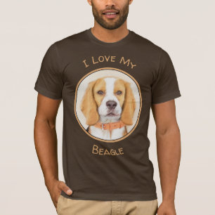 Camiseta Beagle Hound Dog Pintura original de animales