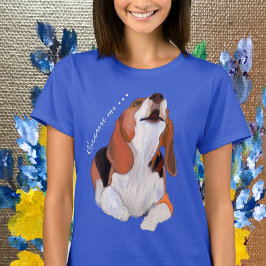 Camiseta Beagle Howling, Personalize, Disculpe