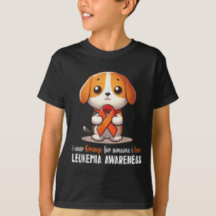 Camiseta Beagle I Wear Orange Por Alguien Que Amo Leucemia