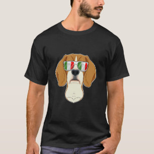Camiseta Beagle Italia Gafas de sol con bandera italiana