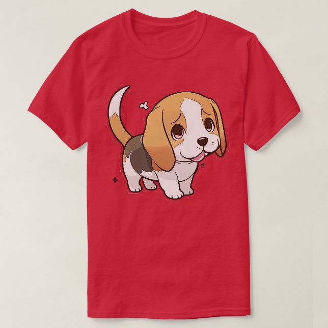 Camiseta Beagle Kawaii (Diseño del anverso)