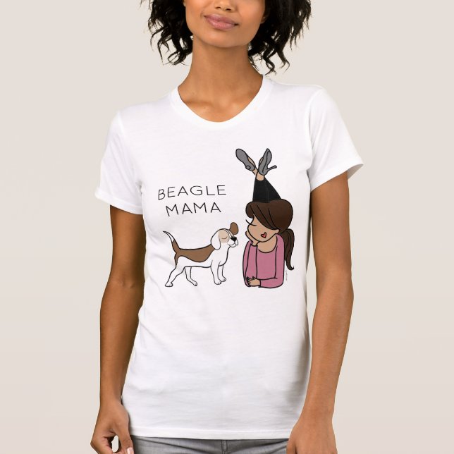 Camiseta Beagle Mama T-Shirt personalizado (Anverso)