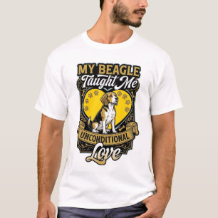Camiseta Beagle Me Enseñó Amor Incondicional Perro Corazón 
