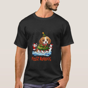 Camiseta Beagle Merry Christmas Tree Ilumina al perro X Mas
