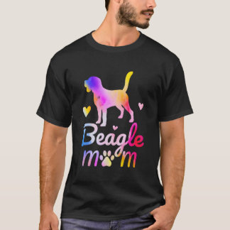 Camiseta Beagle Mom Colorful Water Dog Mama