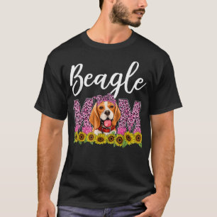Camiseta Beagle Mom Cute Leopard Mothers Day Best Beagle Do