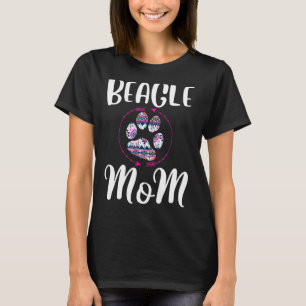 Camiseta Beagle Mom Cute Paw Print Arrow Dog Dueño