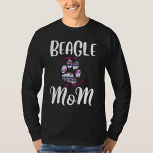 Camiseta Beagle Mom Cute Paw Print Arrow Dog Dueño