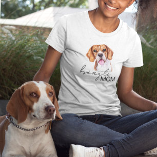 Camiseta Beagle Mom Cute Watercolor Dog lover