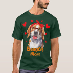 Camiseta Beagle Mom Día de San Valentín Dog Mom Mother Day 
