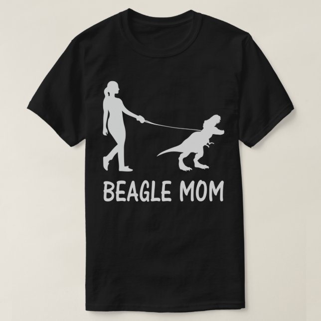 Camiseta Beagle Mom Dog Beagle Mama Dinosaur Madres  (Diseño del anverso)