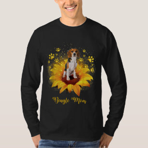 Camiseta Beagle Mom Sunflower con el Día de la Madre de los