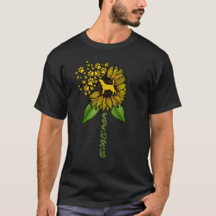 Camiseta Beagle Mom Vintage Sunflower Paws I Love My B