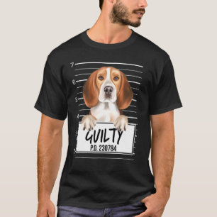 Camiseta Beagle Mugshot Guilty Dog