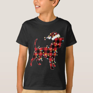 Camiseta Beagle Navidades Red Plaid Buffalo Pajamas Xmas Do