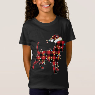 Camiseta Beagle Navidades Red Plaid Buffalo Pajamas Xmas Do