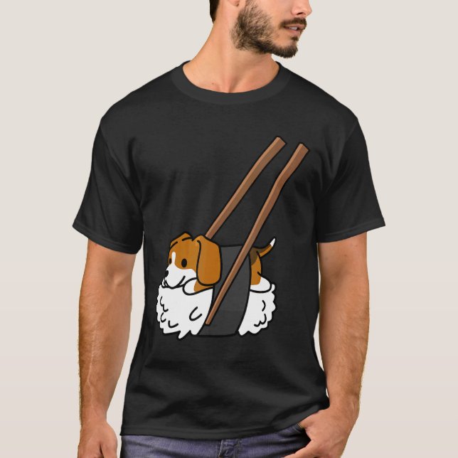 Camiseta Beagle Nigiri Sushi Dog (Anverso)