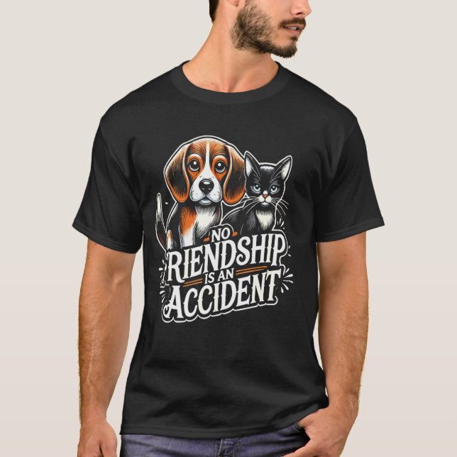 Camiseta Beagle No Friendly Accident Cat Puppy (Anverso)