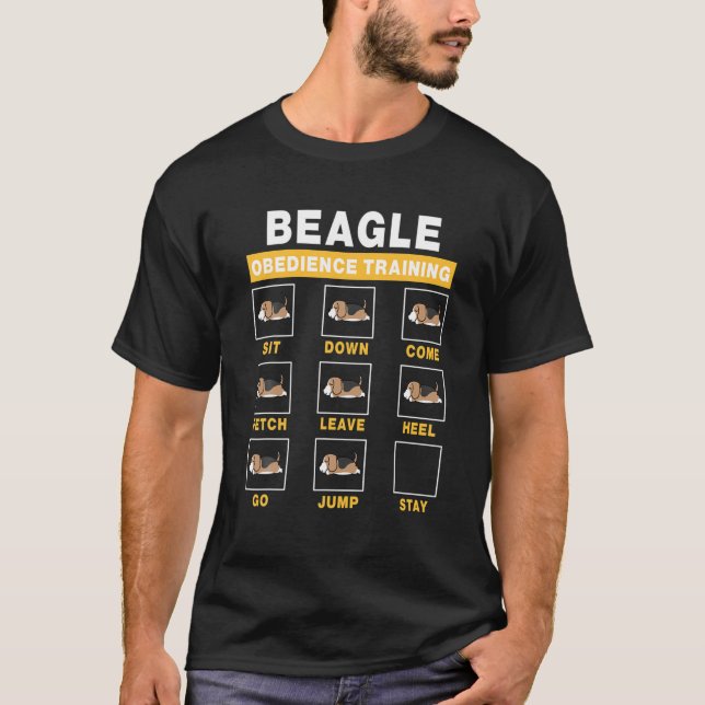 Camiseta Beagle Obedience Training Dog Guide To Trainer Fun (Anverso)
