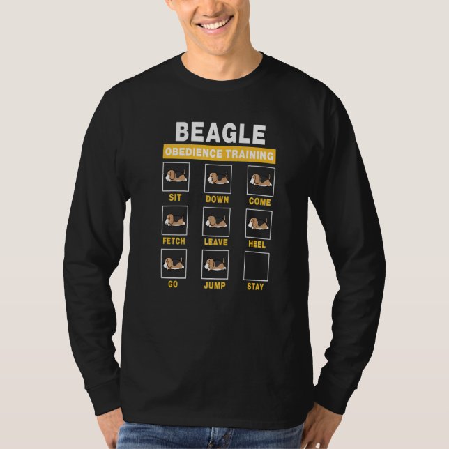 Camiseta Beagle Obedience Training Dog Guide To Trainer Fun (Anverso)