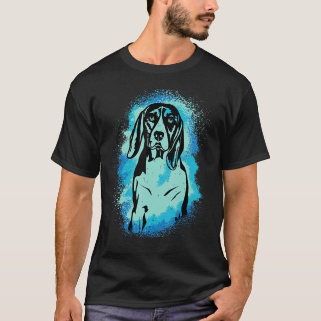 Camiseta Beagle Paint Blue Design Dog Mom Dad (Anverso)