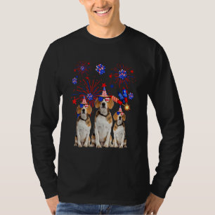 Camiseta Beagle Perro Bandera Americana Feliz 4 De Julio