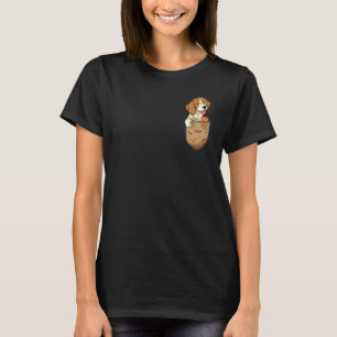 Camiseta Beagle Perro de Bolsillo Dueño de Mascota Animal L