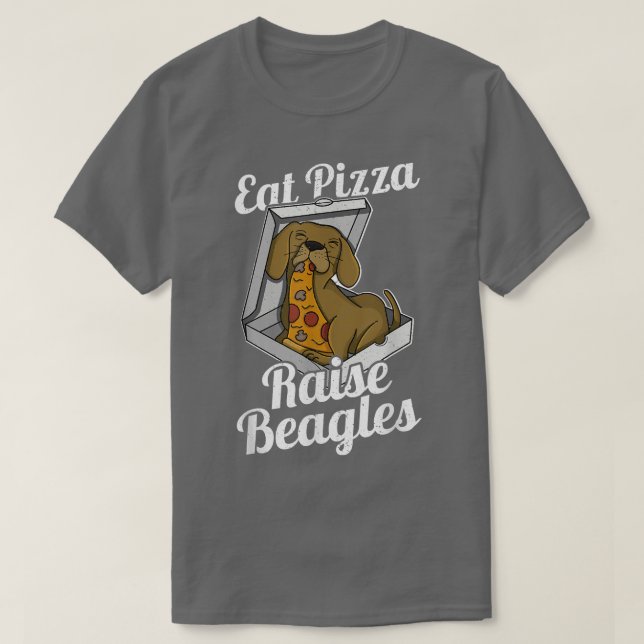 Camiseta Beagle Pizza Walk Dog Dueño Del Perro Amante De La (Diseño del anverso)