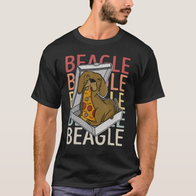 Camiseta Beagle Pizza Walk Dueño De Perro Puppy 18 (Anverso)