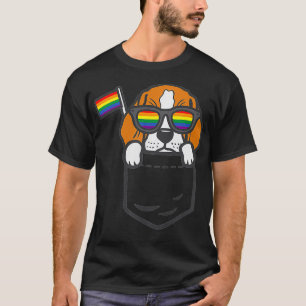 Camiseta Beagle Pocket Dog LGBTQ Bandera Arcoiris Orgullo g