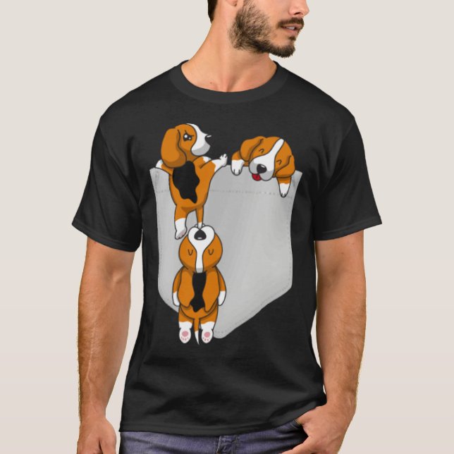 Camiseta Beagle Pocket Graphic Dog (Anverso)
