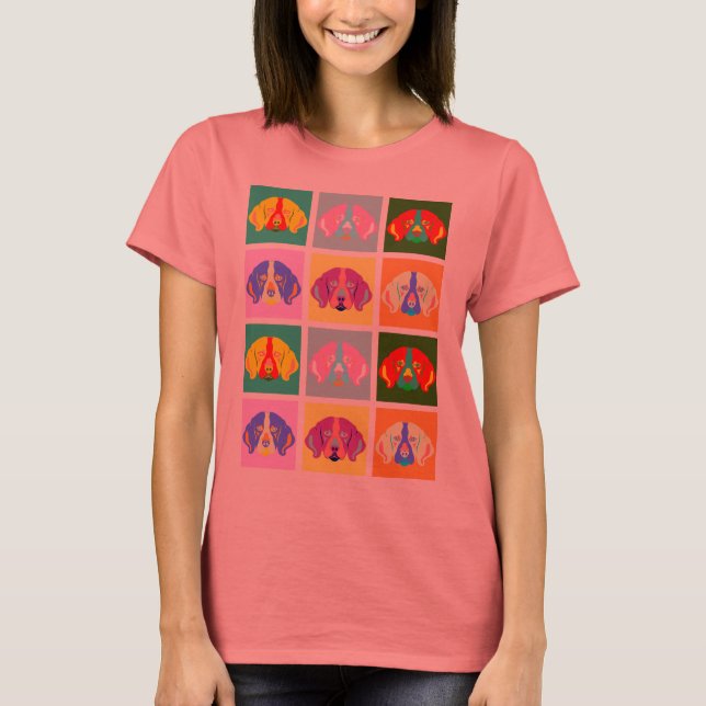 Camiseta Beagle Pop Art (Anverso)