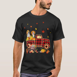 Camiseta Beagle Pumpkin Camión Caída Hoja de Acción de Grac