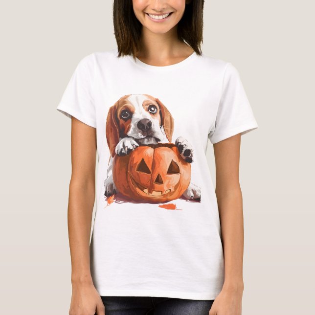 Camiseta Beagle Pumpkin Halloween (Anverso)