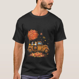 Camiseta Beagle Pumpkins Truck Autumn Leaf Fall thanksgivin