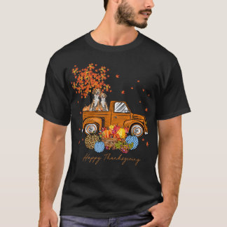 Camiseta Beagle Pumpkins Truck Leaf Otoño Caída Thanksgivin
