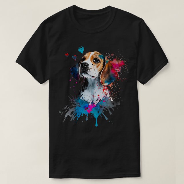 Camiseta Beagle Puppy Lover Cute Día de San Valentín Amor T (Diseño del anverso)