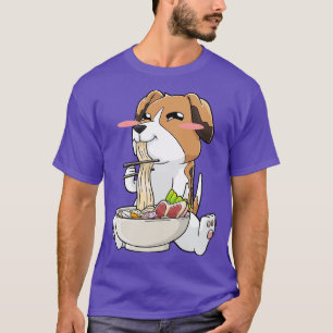 Camiseta Beagle Ramen Noodles Kawaii