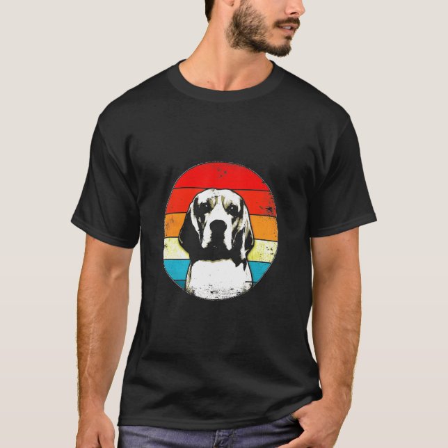 Camiseta Beagle Retro Dog Dad Mom (Anverso)
