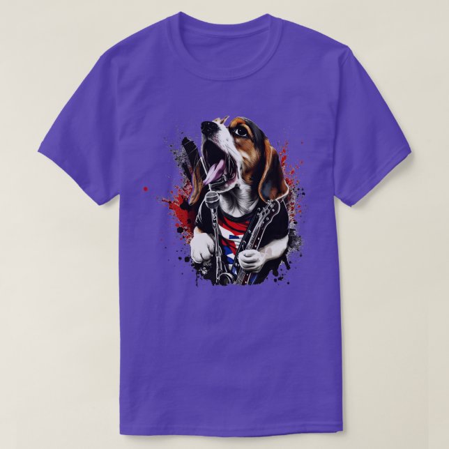 Camiseta Beagle Rocker (Diseño del anverso)