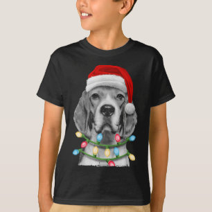 Camiseta Beagle Santa Christmas Tree enciende Navidad Dogma