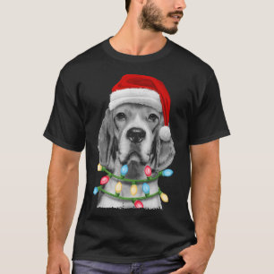 Camiseta Beagle Santa Christmas Tree enciende Navidad Dogma