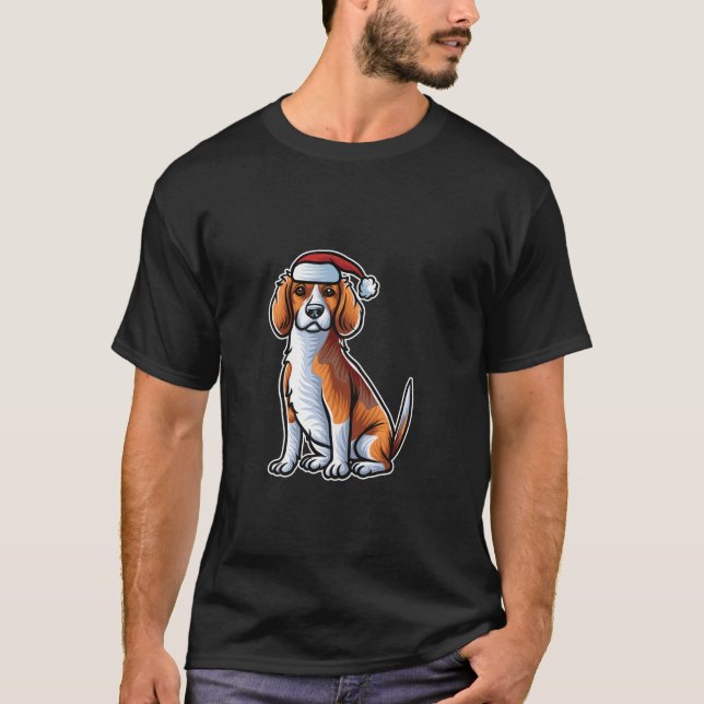 Camiseta Beagle Santa Claus Gorra Merry Christmas Dog X Mas (Anverso)