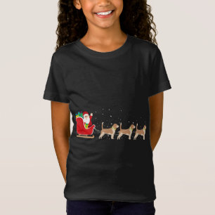 Camiseta Beagle Santa Navidad Sleigh - Divertido perro Beag