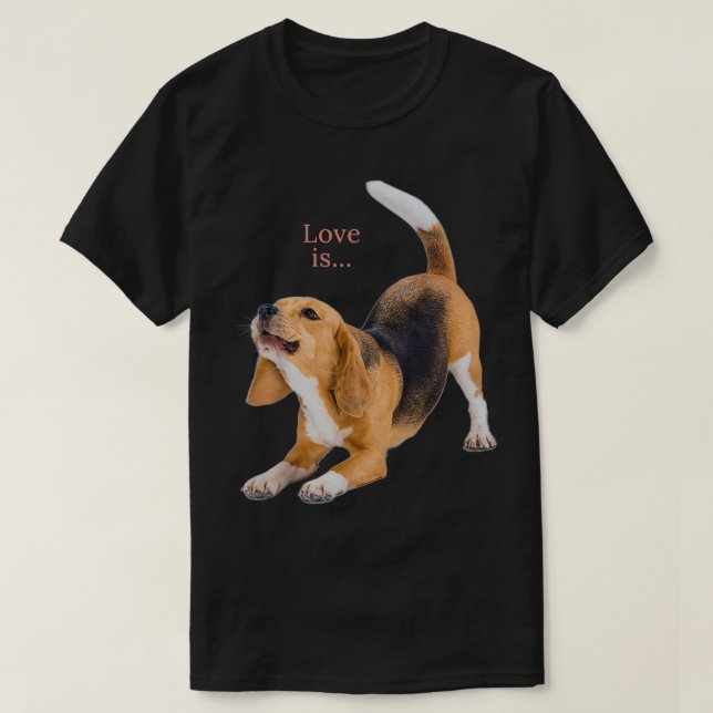 Camiseta Beagle Shirt Beagles Tee Love Is Dog Mom Dad Puppy (Diseño del anverso)