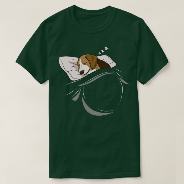 Camiseta Beagle Sleeping Animal Nap Napping Slumber (Diseño del anverso)