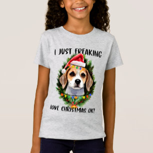 Camiseta Beagle, sólo me asusta el amor de los Navidades, N