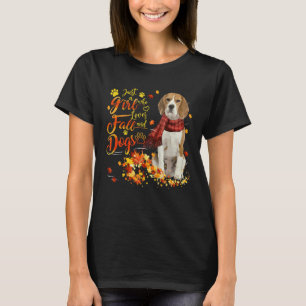 Camiseta Beagle, Sólo Un Chica Que Ama La Caída Y Los Perro