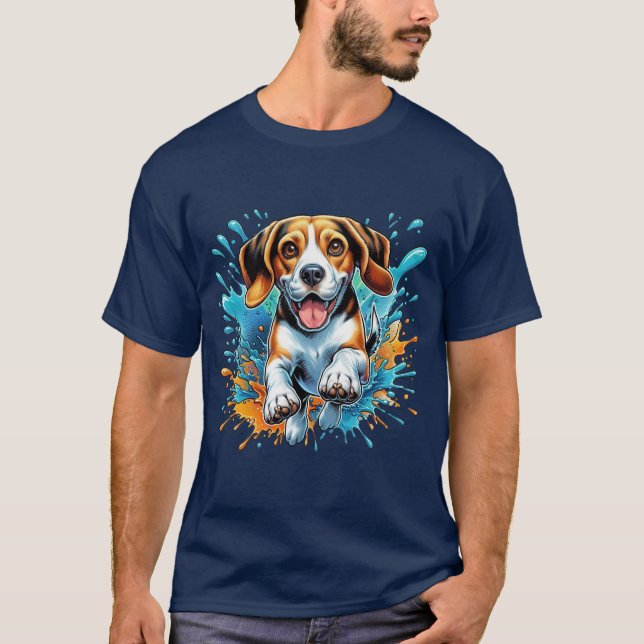 Camiseta Beagle Splash of Color (Anverso)